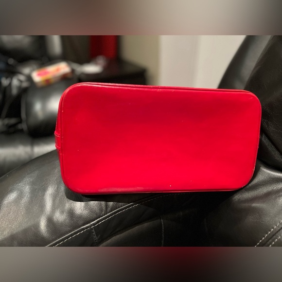 Preloved Authentic Louis Vuitton Alma Bag red trim & surprise interior design - Picture 10 of 11